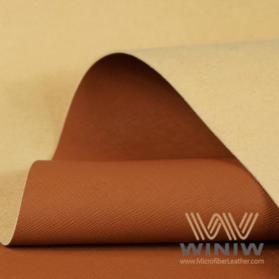 Tecido de couro resistente à hidrólise para carteira de luxo em couro PU preto.